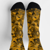 Bruin Oranje Driehoek Patroon Sokken (Top)