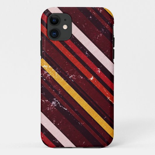 bruin, Oranje, gele strepen patroon Case-Mate iPhone Case (Achterkant)