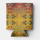 Bruin, Oranje, Gold Ombre Southwestern Koelbox Blikjeskoeler (Voorkant)