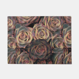 Bruin, oranje, gouden rozen Deurklep Deurmat