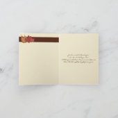 Bruin Oranje Ivoor Gedroogde Bladeren Dankjewelkaa Bedankkaart (Binnen)