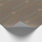 Bruin Oranje nife vorkspleet Cadeaupapier (Hoek)