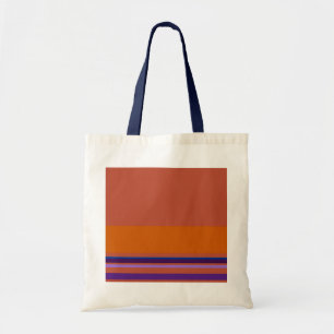 Bruin Oranje Roze Paars Strepen Tote Bag