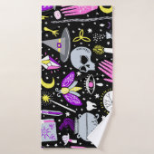 bruin-oranje tartan plaid. badhanddoek (Badhanddoek)