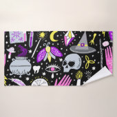 bruin-oranje tartan plaid. badhanddoek (Badhanddoek)