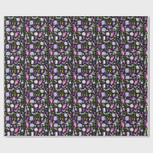  bruin-oranje tartan plaid. cadeaupapier (Vlak)