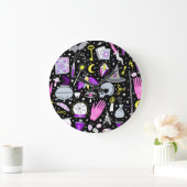  bruin-oranje tartan plaid. grote klok (Huis)