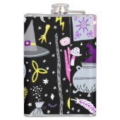 bruin-oranje tartan plaid. heupfles (Achterkant)