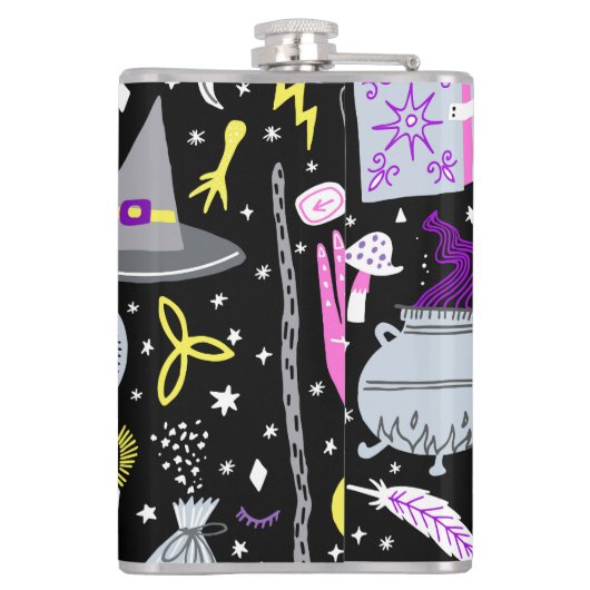  bruin-oranje tartan plaid. heupfles (Achterkant)