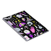  bruin-oranje tartan plaid. notitieboek (Rechterzijde)