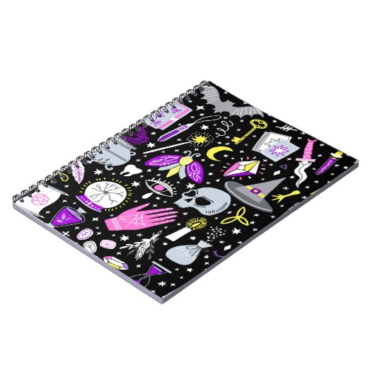 bruin-oranje tartan plaid. notitieboek (Linkerzijde)