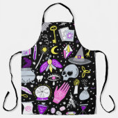 bruin-oranje tartan plaid. schort (Voorkant)