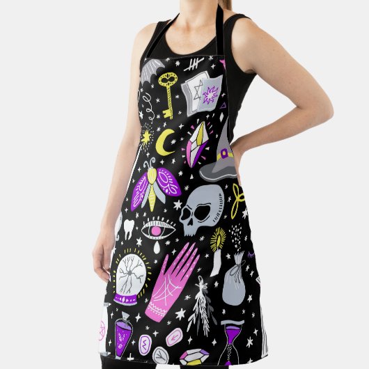 bruin-oranje tartan plaid. schort (Insitu)