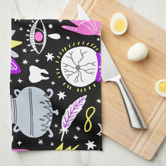  bruin-oranje tartan plaid. theedoek (Quarter Fold)