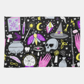  bruin-oranje tartan plaid. theedoek (Horizontaal)