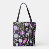bruin-oranje tartan plaid. tote bag (Achterkant)