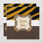 Bruin-Oranje tijgerstaffelgesprek Kaart (Voorkant / Achterkant)