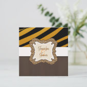 Bruin-Oranje tijgerstaffelgesprek Kaart (Staand voorkant)