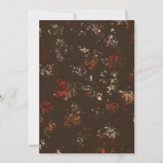 Bruin Oranje  varken Roast Kaart (Achterkant)