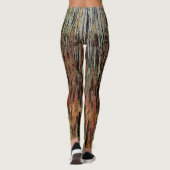 Bruin Oranje zwart Aqua Funky Camouflage Abstract Leggings (Achterkant)
