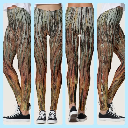 Bruin Oranje zwart Aqua Funky Camouflage Abstract Leggings