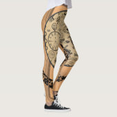 bruin oranje zwarte lange leggings (Rechts)