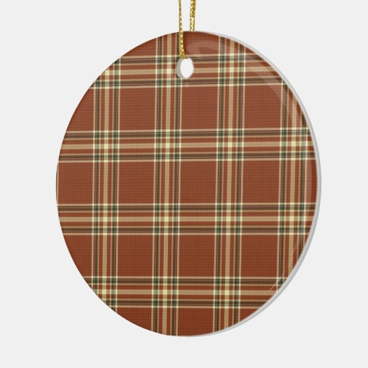 Bruin Ornament met tartan (Links)