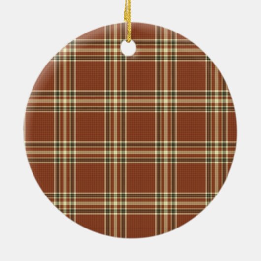 Bruin Ornament met tartan (Achterkant)