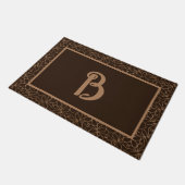 Bruin Ornamental Custom Monogram Ontwerp Deurmat (Schuin)