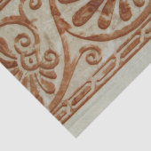 Bruin-ornamentegrens Middellandse Zee Tissuepapier (Detail)