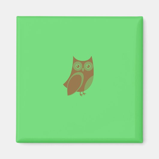 Bruin Owl Magnet (Voorkant)