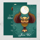 Bruin Owl Moon Uitnodiging (Voorkant / Achterkant)