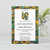 Bruin-oyed Susan's LOVE Wedding Invitation Kaart (Staand voorkant)
