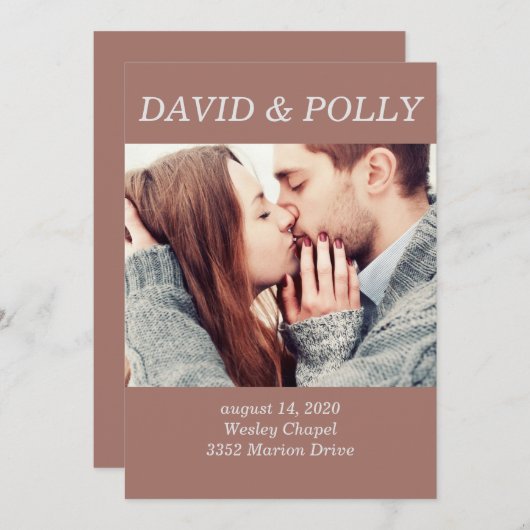 Bruin paar foto kaart (Voorkant / Achterkant)