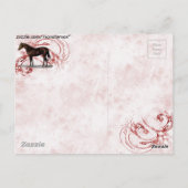 Bruin paard briefkaart (Achterkant)