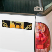 Bruin paard bumpersticker (Op Truck)
