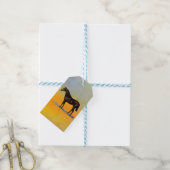 Bruin paard cadeaulabel (Met Touw)