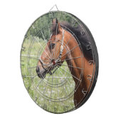 Bruin paard dartbord (Voorkant Rechts)