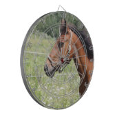 Bruin paard dartbord (Voorkant Links)