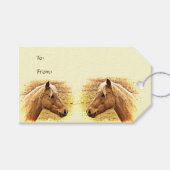 Bruin Paard Dierenpak van Gift Labels Cadeaulabel (Voorkant (Horizontaal))