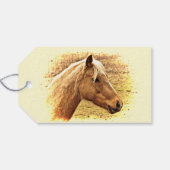 Bruin Paard Dierenpak van Gift Labels Cadeaulabel (Achterkant Horizontaal)