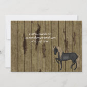 Bruin Paard en Bloemen, Faux Schuur Hout Verjaarda Kaart (Achterkant)