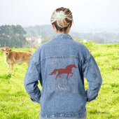 Bruin Paard en Country Spirit Script Denim Jacket