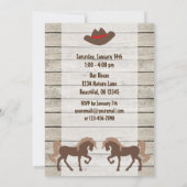 Bruin Paard en Cowboy Pet Western Verjaardag Kaart (Achterkant)