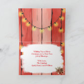 Bruin Paard en Koe Kerst Boerderij Feestdagen Kaart (Binnen)