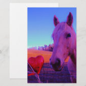 Bruin paard en rood hart (Voorkant / Achterkant)