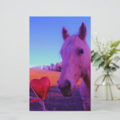 Bruin paard en rood hart (Staand voorkant)