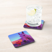 Bruin paard en rood hart drankjes onderzetter (Rechterzijde)