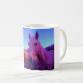 Bruin paard en rood hart koffiemok (Voorkant rechts)