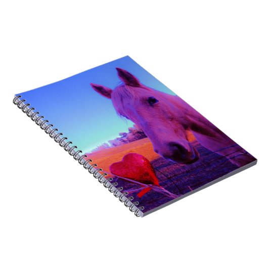 Bruin paard en rood hart notitieboek (Rechterzijde)